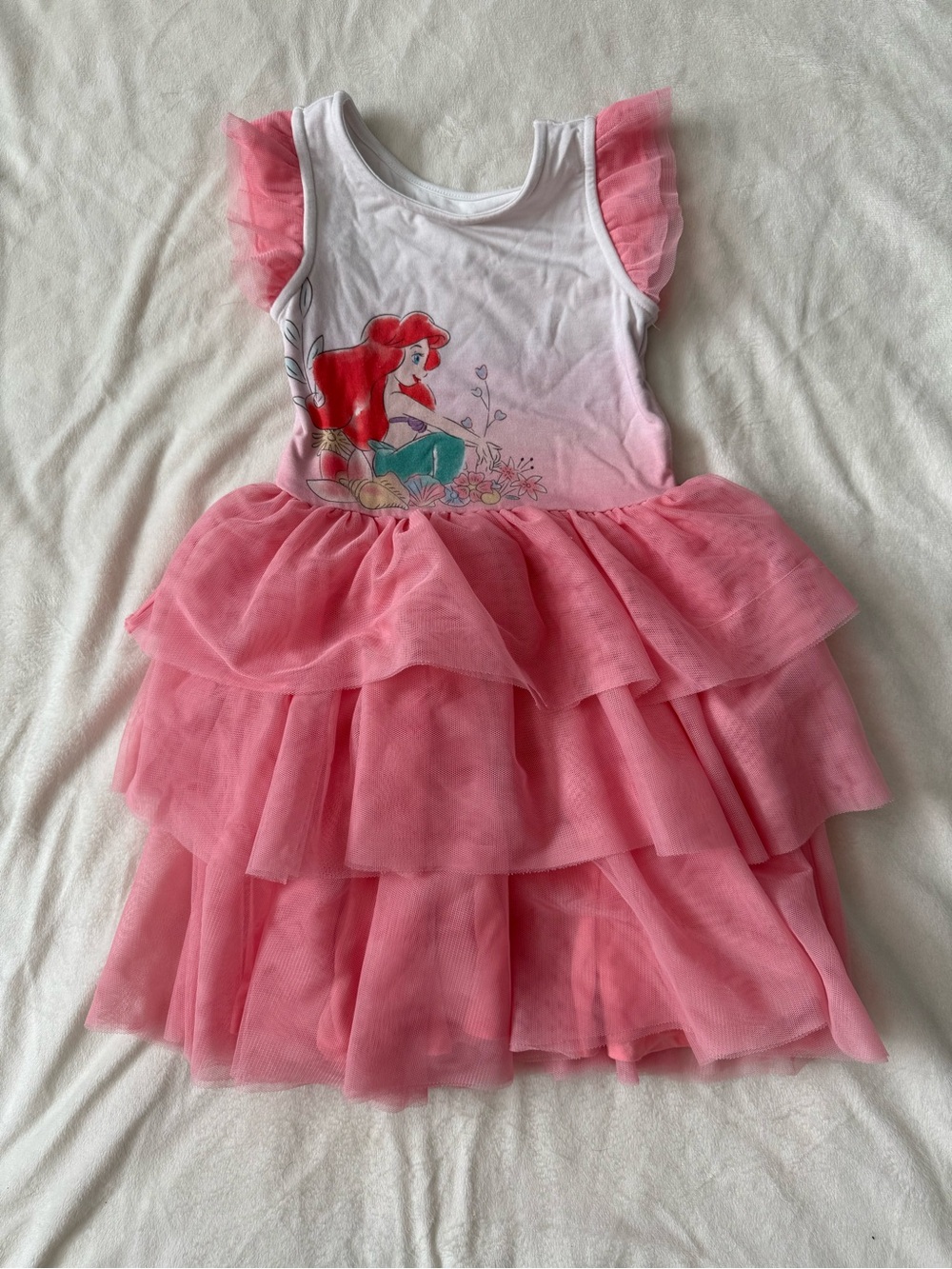 Little Sleepies Pink Ariel Tiered Tulle Dress